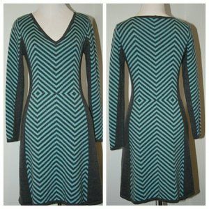 Krimson & Klover Long Sleeve Chevron Sweater Dress